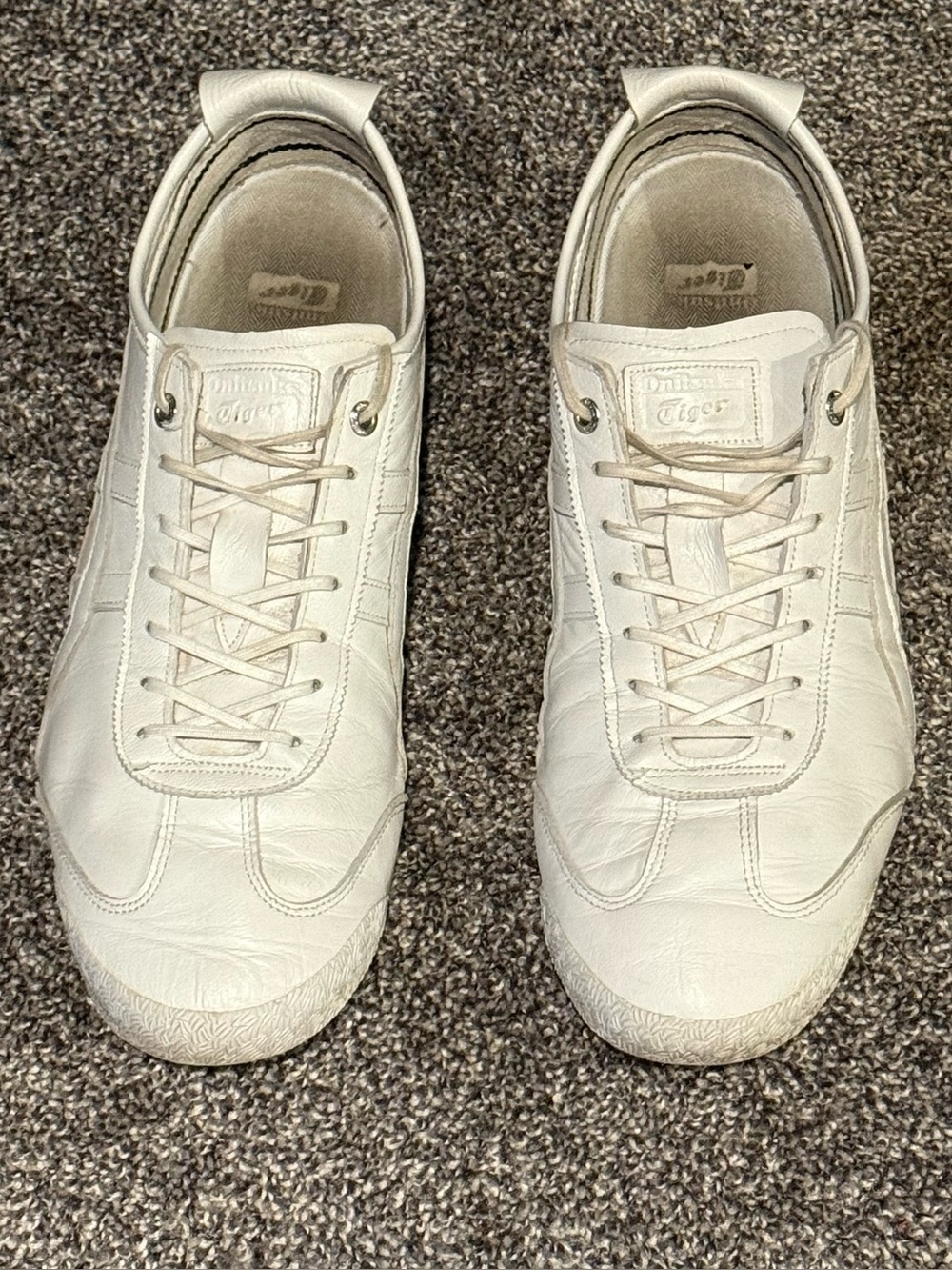 Onitsuka Tiger by Asics Men’s Off-White Leather Low-Top Sneakers